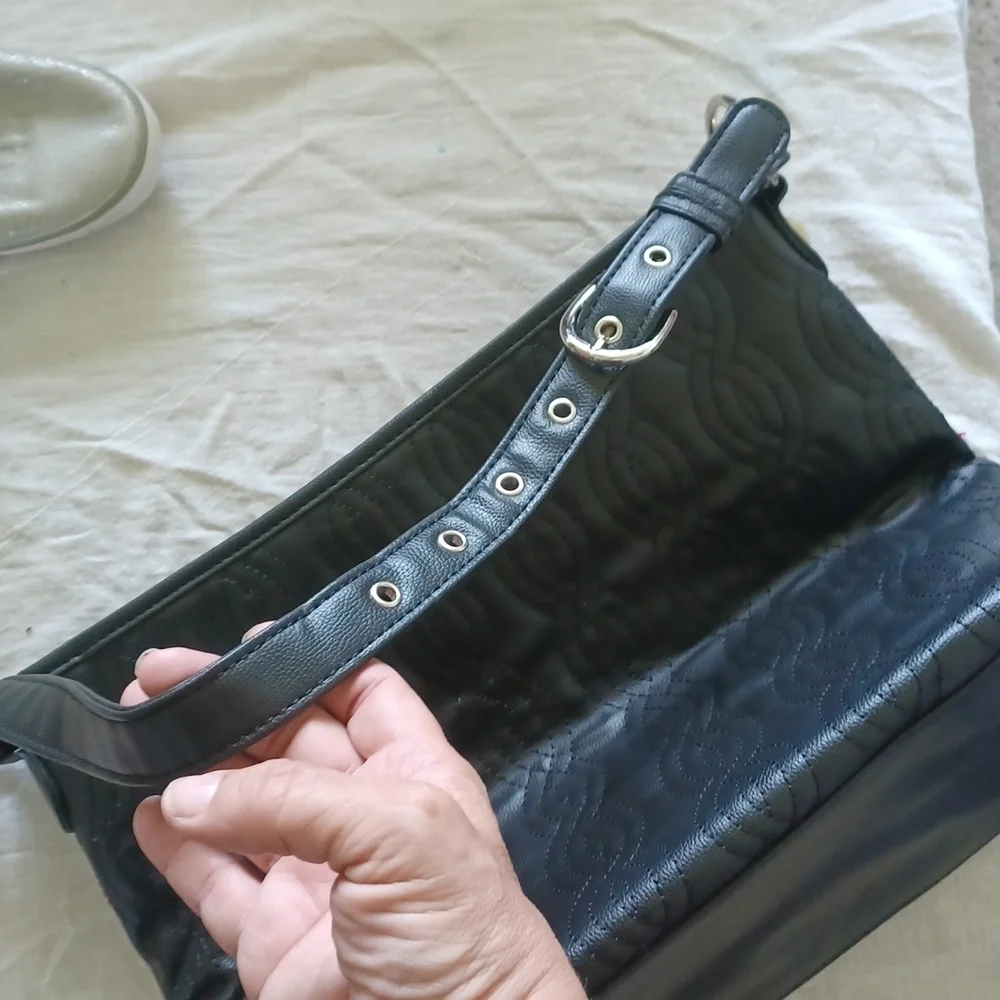 Bella Russo | Quilted Tote, NWOT,  black, 15 x 14 x 6, adjustable strap